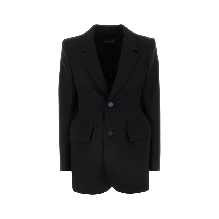 Balenciaga 571278tyi20 1000 Black T Wool Giacche E Gilet