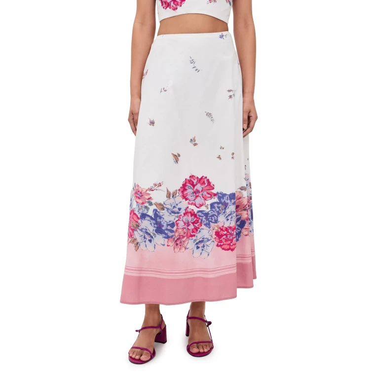 Cleobella Shea Ankle Skirt Camellia Print M