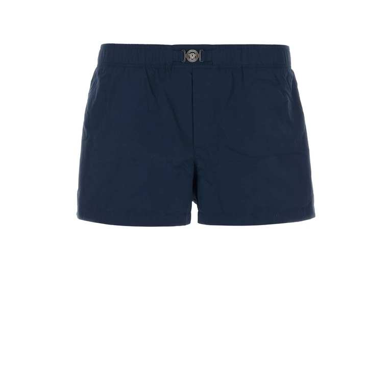 Versace Blue Nylon Bermuda Shorts
