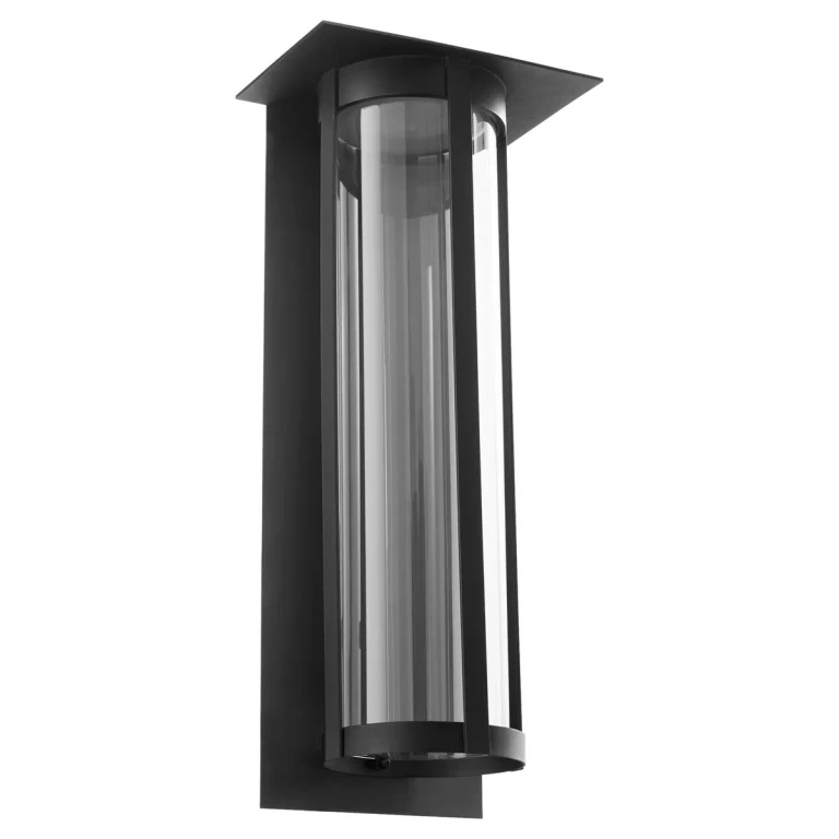 Textured Black LED Outdoor Lantern from the Abram Collection