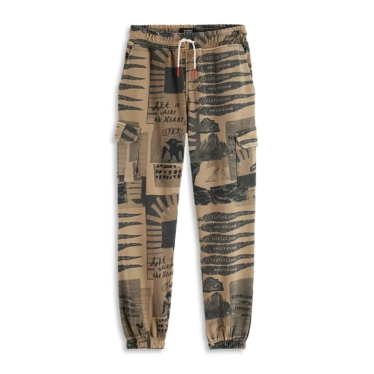 Scotch & Soda Boys' Printed Cargo Sweatpants - Little Kid, Big Kid