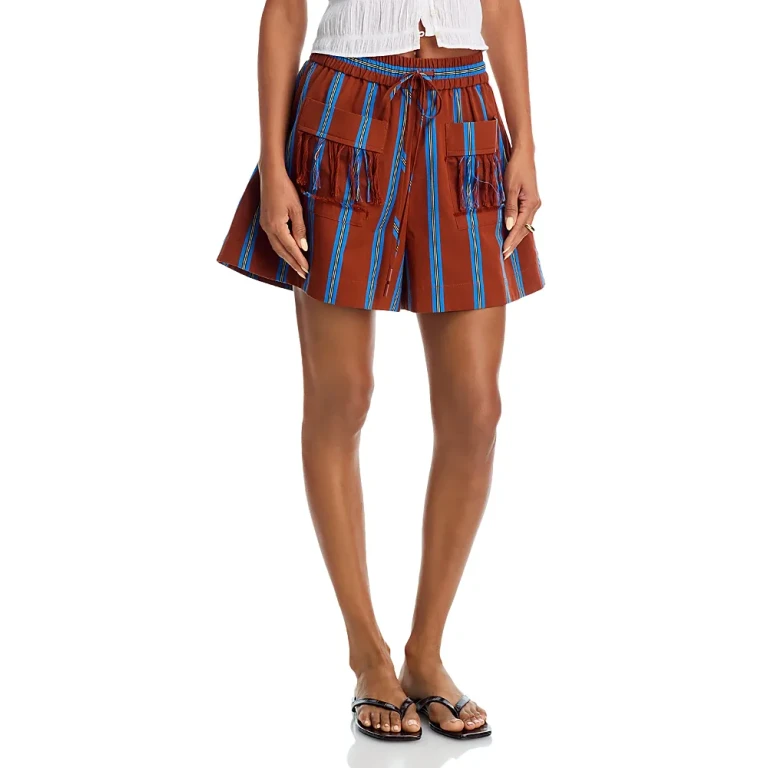 Alemais Noura Fringe Trim Swim Cover-Up Shorts