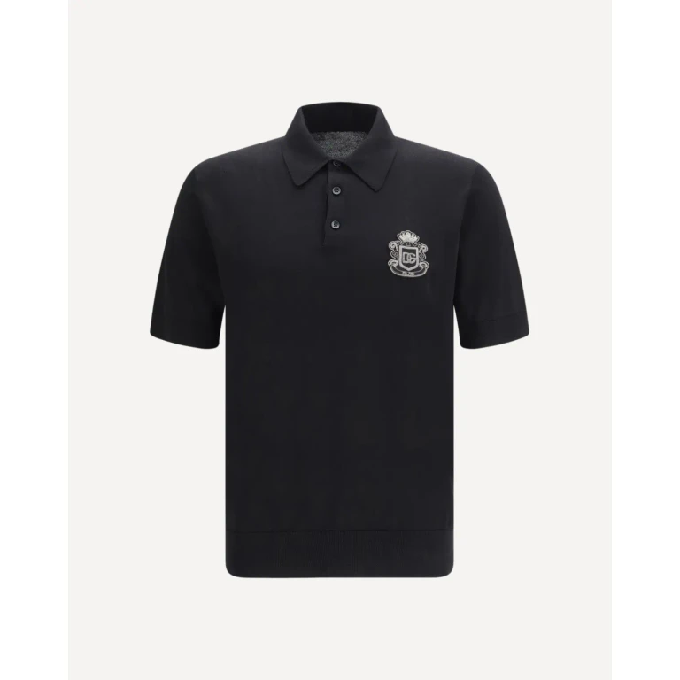 DOLCE & GABBANA Polo Shirt with embroidered patch Male 48
