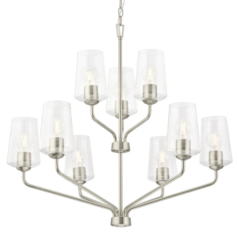 Brushed Nickel Chandelier from the Celino Collection
