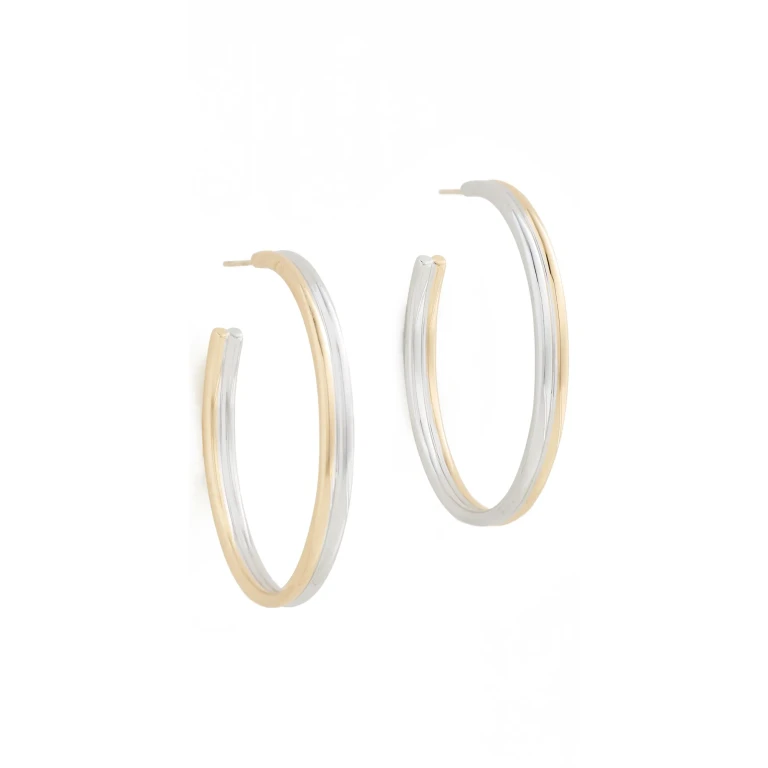 Jennifer Fisher Baby Hoop Earrings Two-Tone One Size