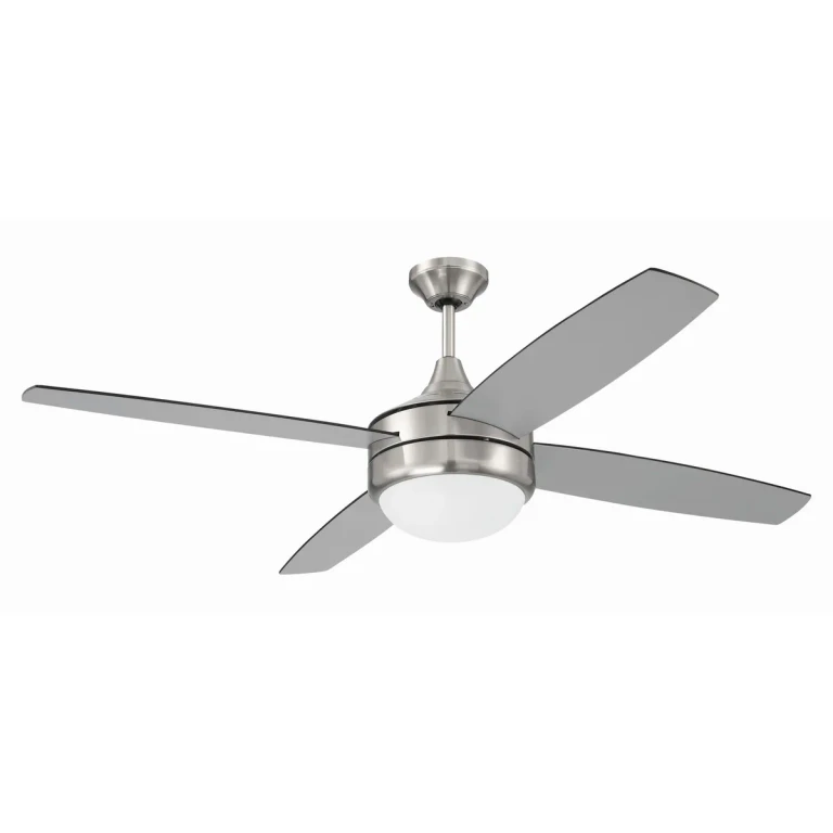 Brushed Polished Nickel 52"Ceiling Fan from the Phaze II 4- Blade Collection