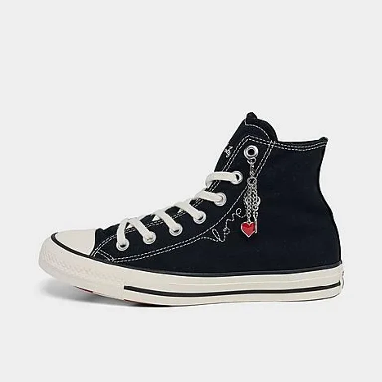 Converse Women's Chuck Taylor All Star Valentine's Day High Top Casual Sneakers in Black/Egret/Days Ahead Size: 5.0