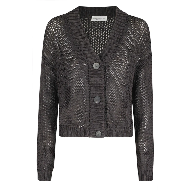 Roberto Collina Cardigan Ml Brown Cotone Poliammide Maglia - Women