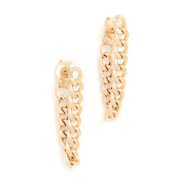 Zoe Chicco 14k Gold Small Curb Chain Huggie Earrings Gold One Size