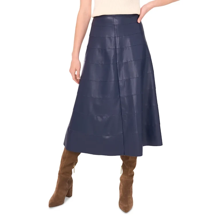 1.state Faux Leather Seamed Skirt