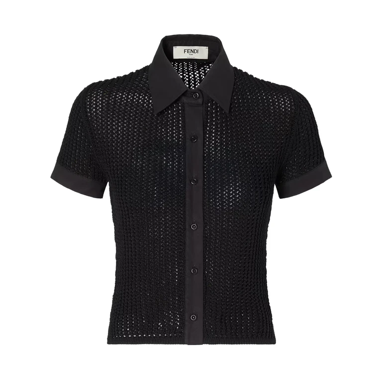 Fendi Camicia Military Mesh Black - Women