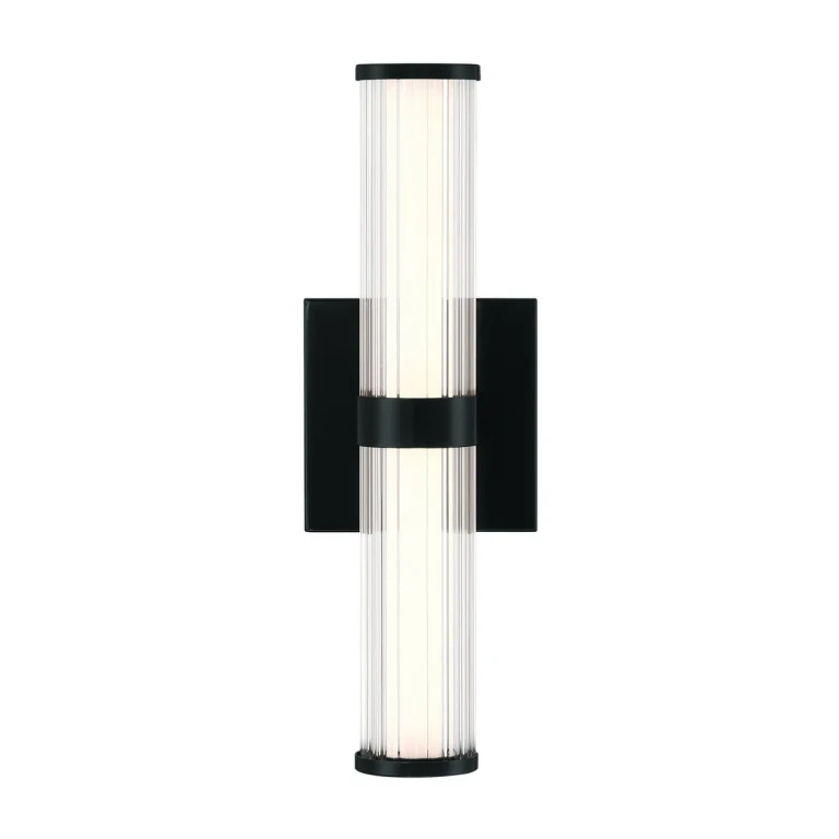 Black LED Wall Sconce from the Fayton Collection
