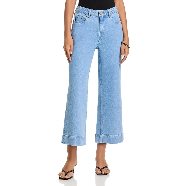 Cinq a Sept Joey Wide Leg Ankle Jeans in Tide