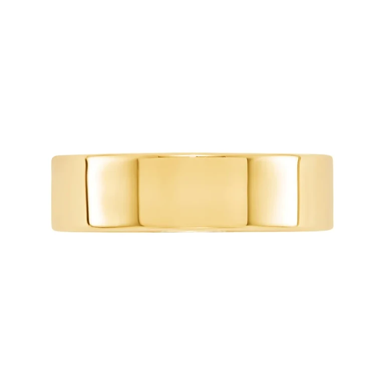 Men's 6mm Lightweight Flat Band Ring in 14K Yellow Gold
