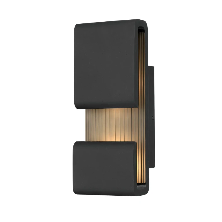 Black LED Outdoor Lantern from the Contour Collection