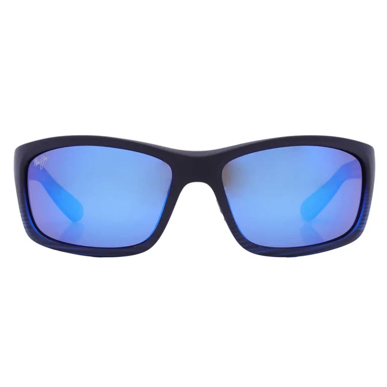 Maui Jim Kanaio Blue Hawaii Wrap Unisex Sunglasses B766-08C 61