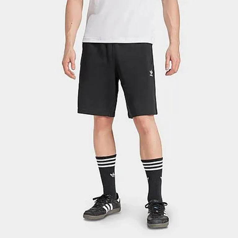 adidas Men's Originals Trefoil French Terry Shorts in Black Size: Small