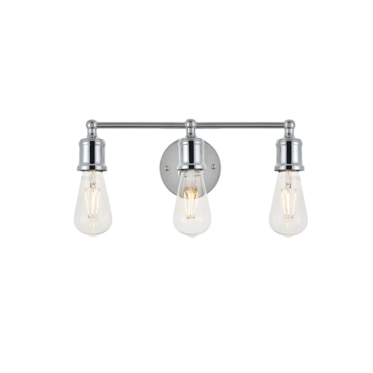 Chrome Three Light Wall Sconce from the Serif Collection