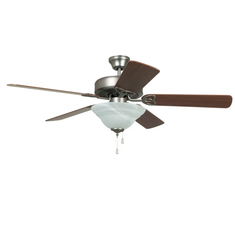 Brushed Polished Nickel 52" Ceiling Fan from the Builder Deluxe 52" Collection