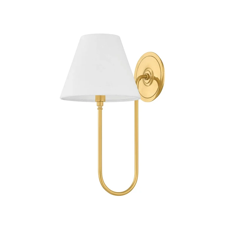 Aged Brass Wall Sconce from the Hawthorne Collection