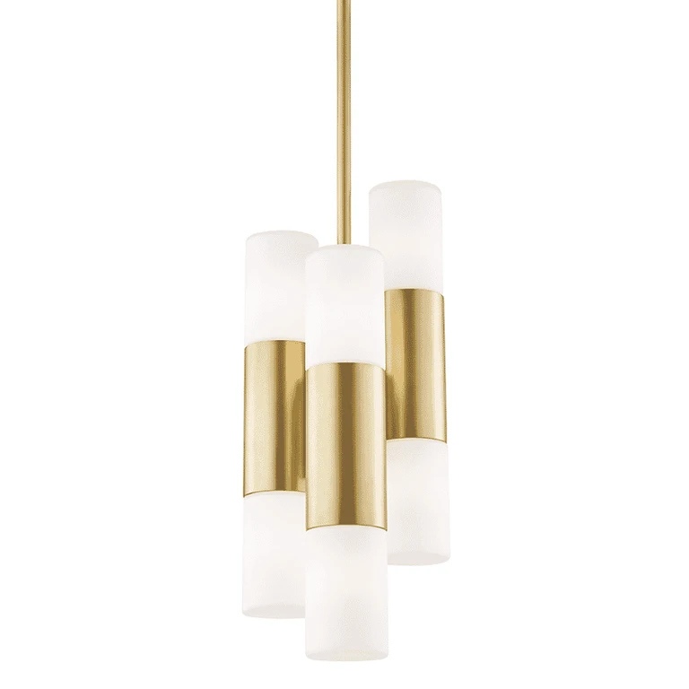 Mitzi Lola 6-Light Pendant Light in Aged Brass