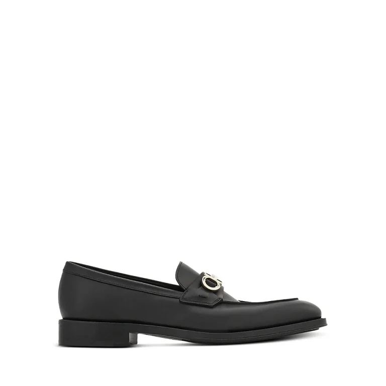 Ferragamo Men's Benedict Moccasin Loafers with Gancini Ornament