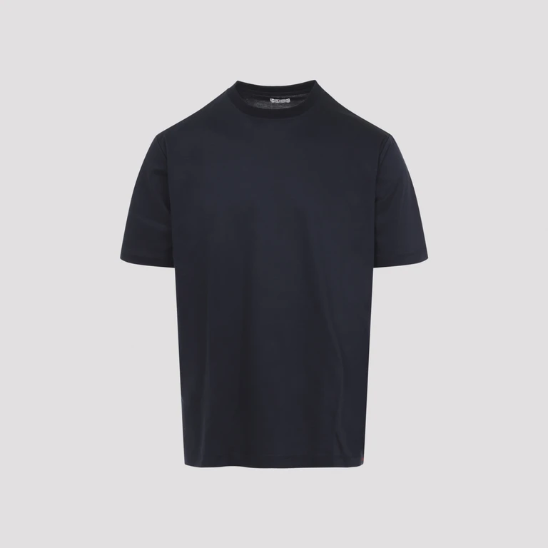 Kiton Milano T-shirt Blue Cotton Tshirt - Men