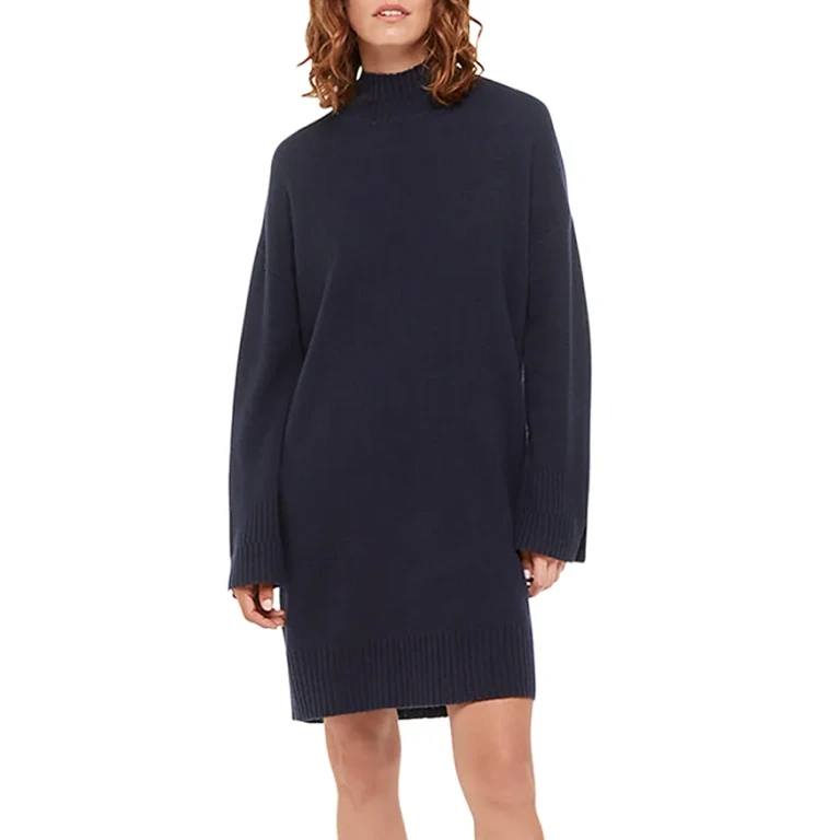 Whistles Amelia Mock Neck Long Sleeve Sweater Dress