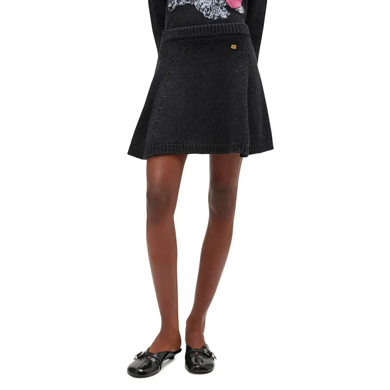 Ganni Chunky Sweater Knit Mini Skirt