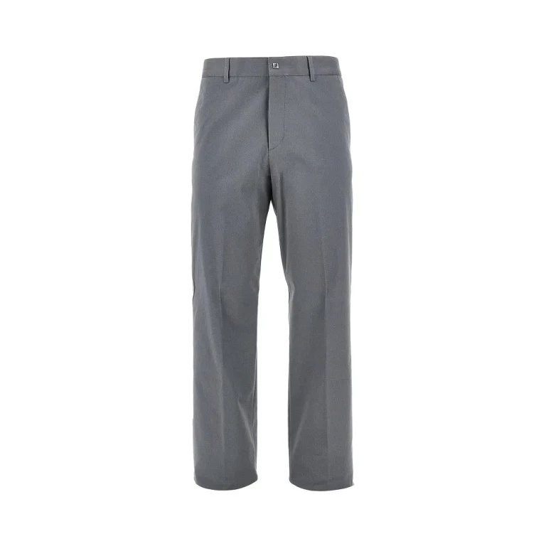 Calças chino Fendi para homem em gabardina elástica tamanho 48
