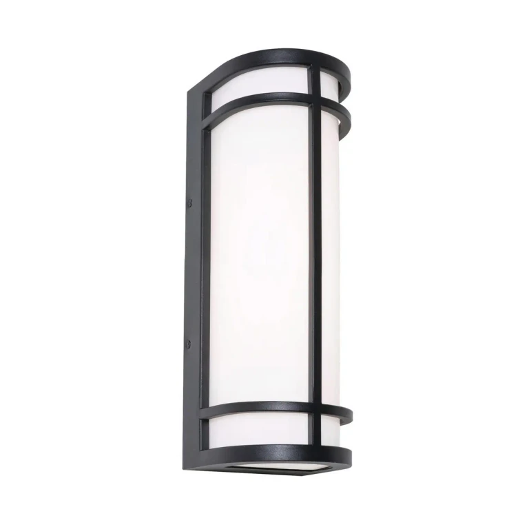 Black LED Outdoor Wall Sconce from the Crain Collection