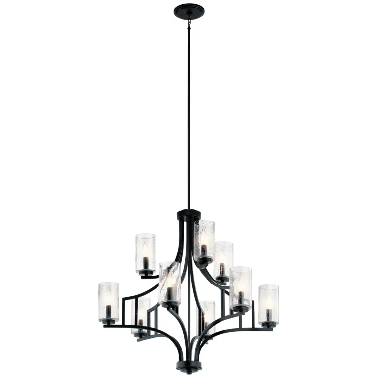 Vara Chandelier 9-Light in Distressed Black