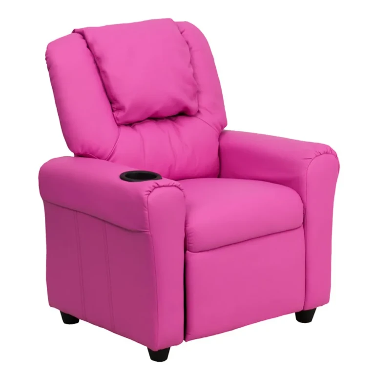 Mini Me Kids Hot Pink Recliner with Cup Holder
