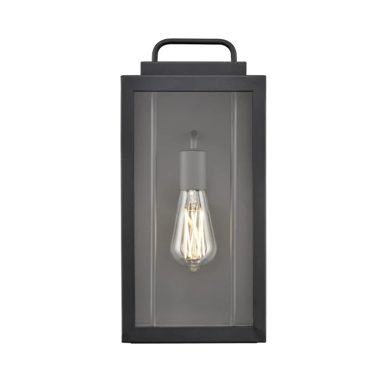 Textured Black One Light Outdoor Wall Sconce from the Gallatin Collection