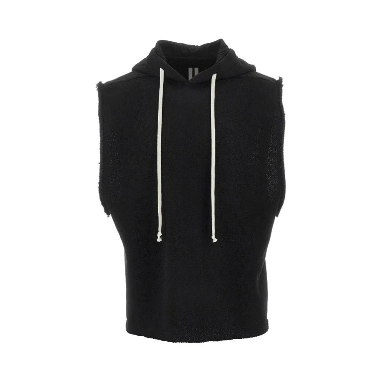 RICK OWENS 'SL' cotton sleeve-less sweatshirt Man M