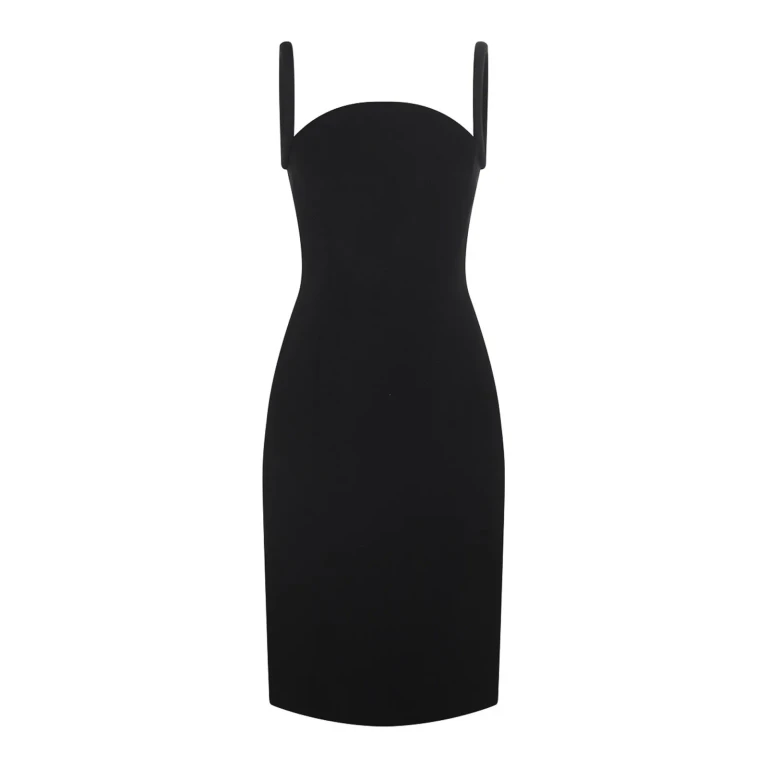Vestido midi com gola enrolada Versace