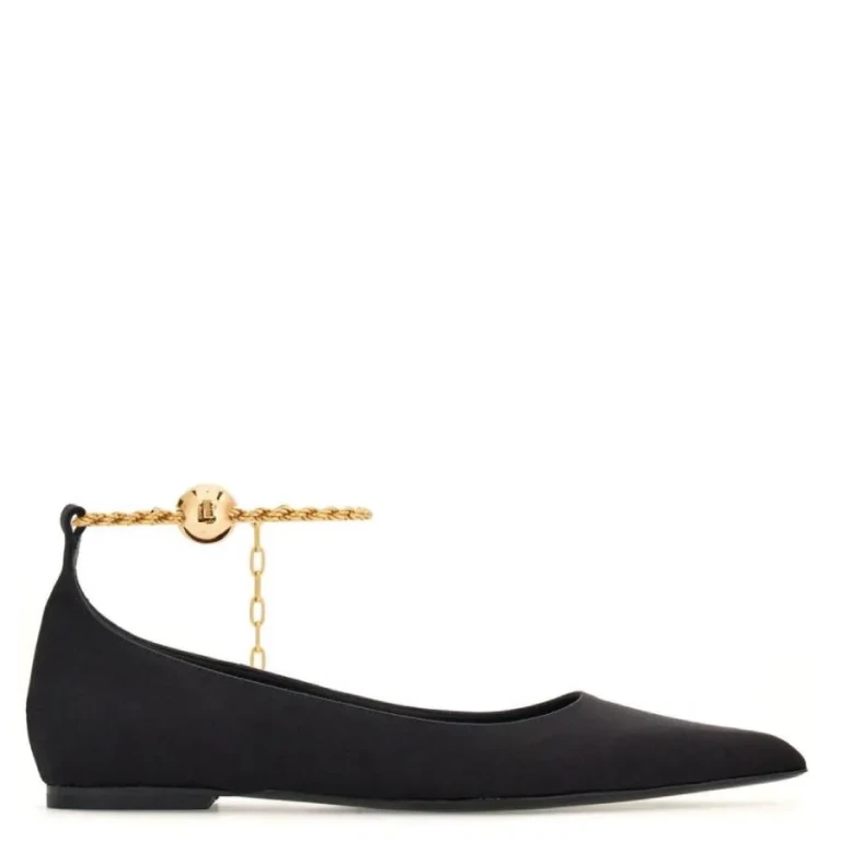 Ferragamo Ankle Chain Link Ballet Flats