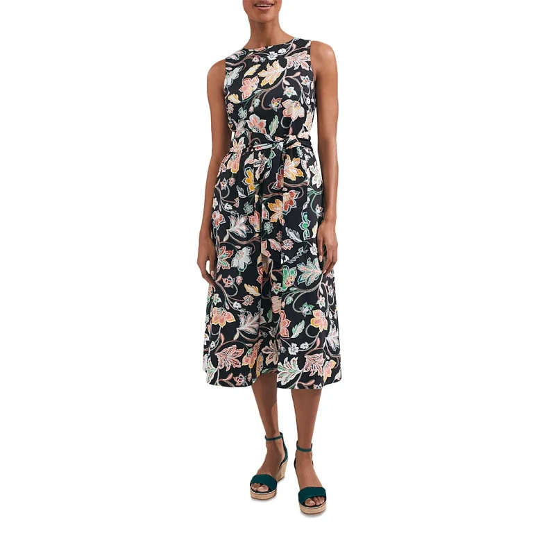 Hobbs London Emilie Cotton Floral Midi Dress