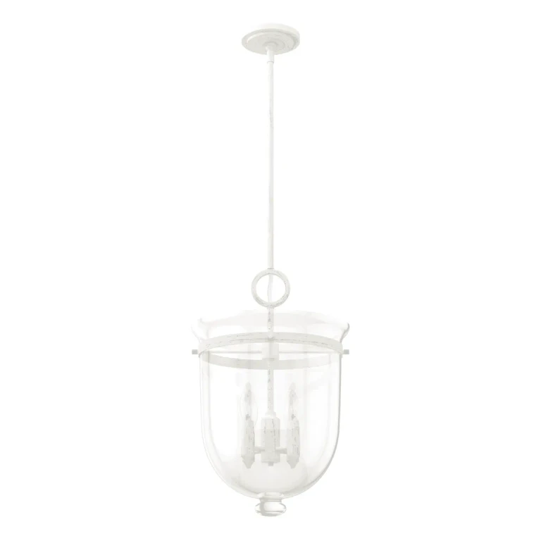 Hunter Belltown 4-Light Pendant Light in Rustic White