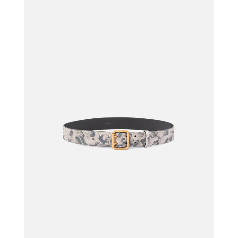 Pinko - Ceinture en cuir embossé python 4 cm - XS