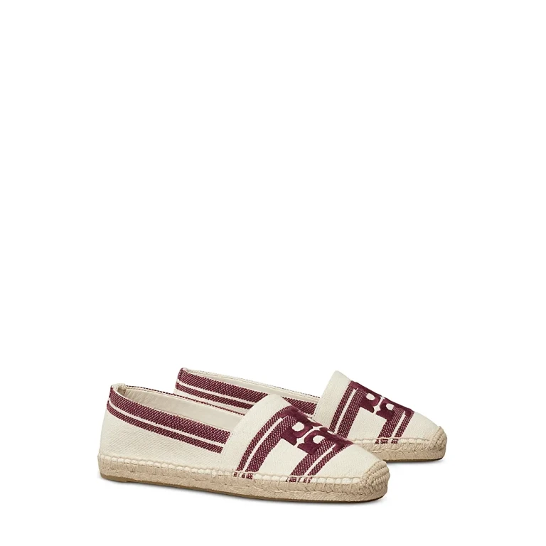 Tory Burch Women's Double T Jacquard Espadrille Flats