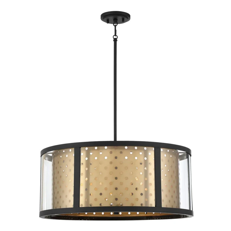 Gold Six Light Pendant from the Grado Collection