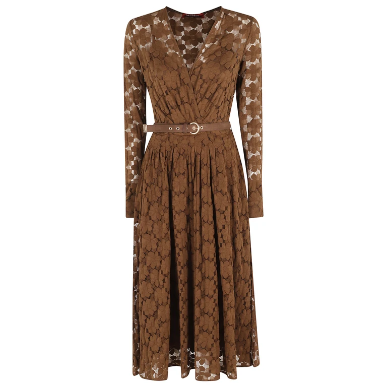 Max Mara Studio Mstagrume Brown Poliammide Cotone Abito - Women