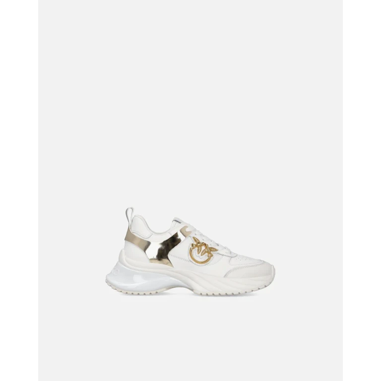 Pinko - Sneakers Ariel effet cuir avec détails finition miroir