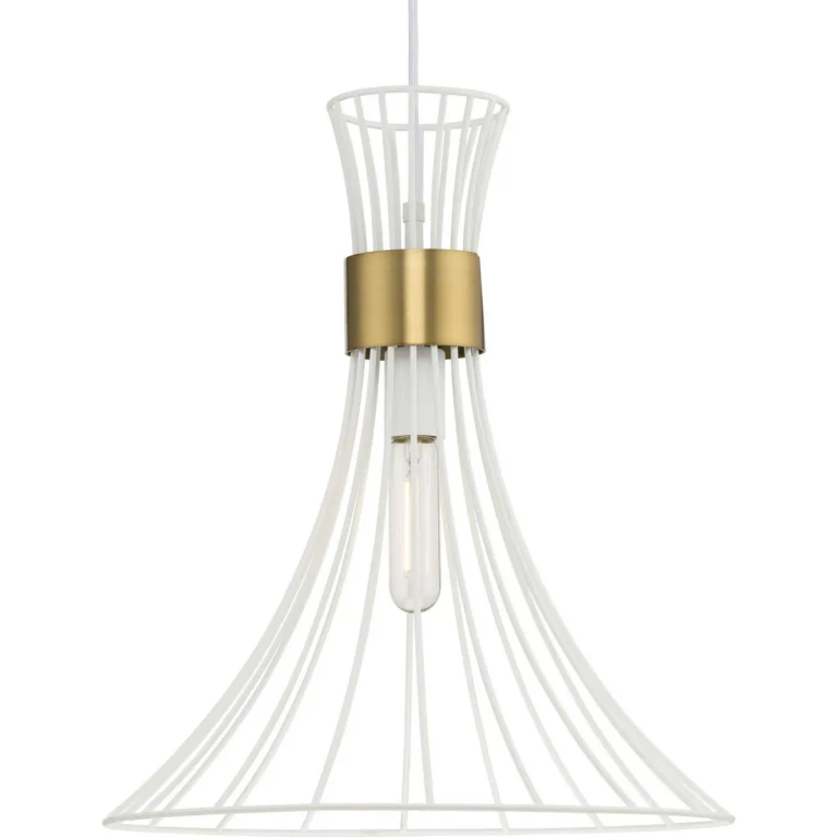 Satin White One Light Pendant from the Lorin Collection