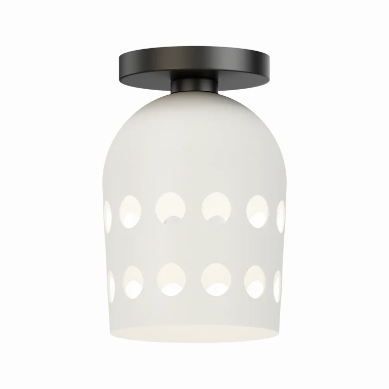 Black One Light Flush Mount from the Dottie Collection