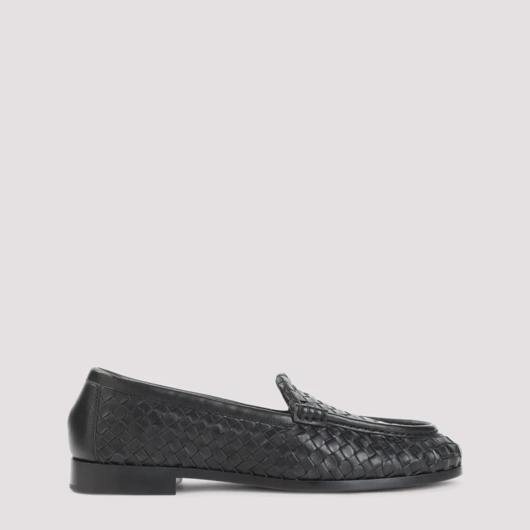 Bottega Veneta Silenzio Loafers Black Leather - Unisex