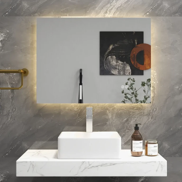 32" x 24" Rectangular Wall Mounted LED Bathroom Vanity Mirror Anti-Fog Frameless Backlit