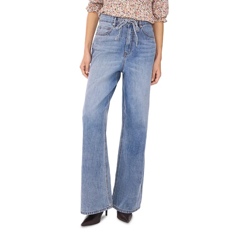 1.state High Rise Wide Leg Jeans in Light Blue