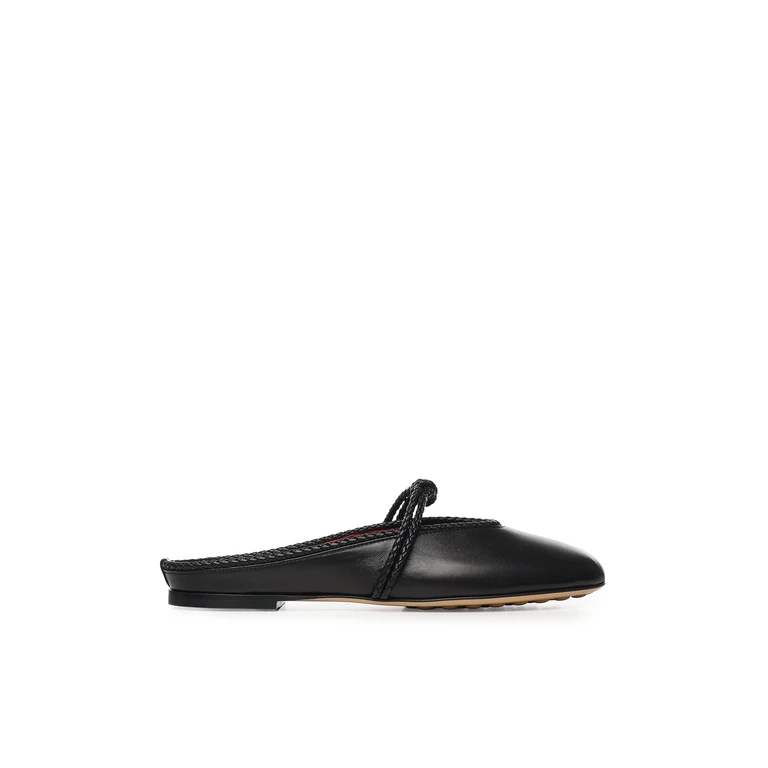 Bottega Veneta Flat shoes Black Lambskin - Women